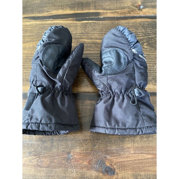 Dakine Kids Scrambler Mittens Raccoon Print Toddler M 2 - 3 Years Black Gray - Picture 5 of 7